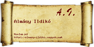 Almásy Ildikó névjegykártya